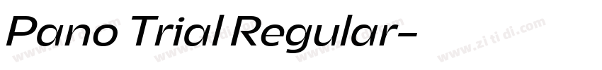 Pano Trial Regular字体转换